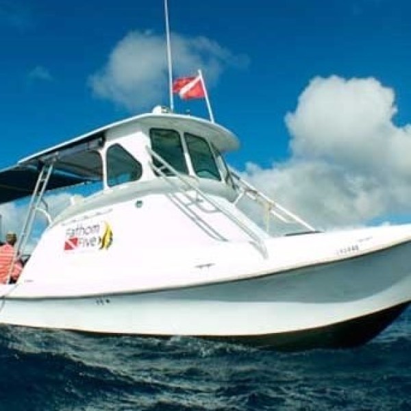 a small boat in a body of water