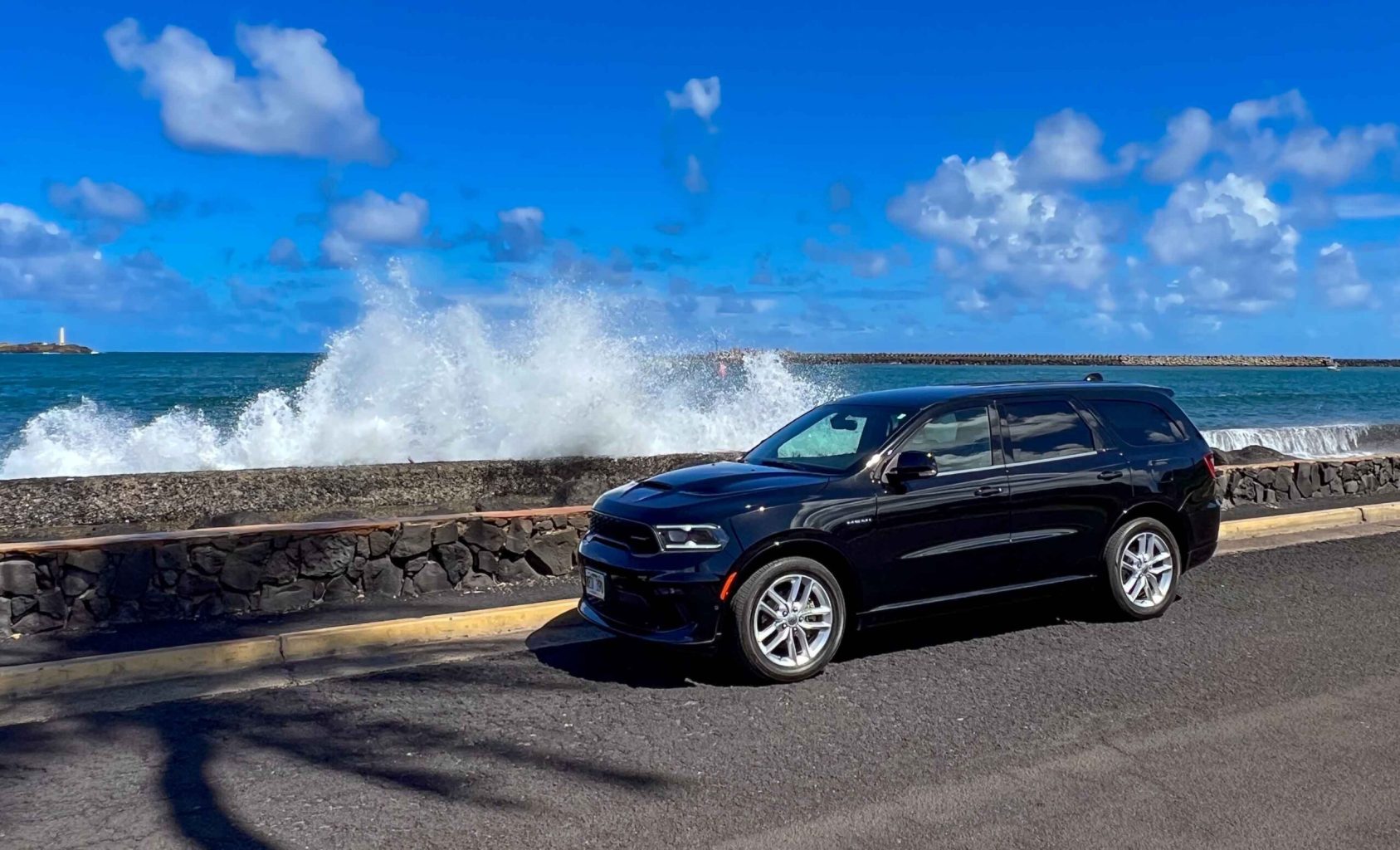 a car parked on a beach